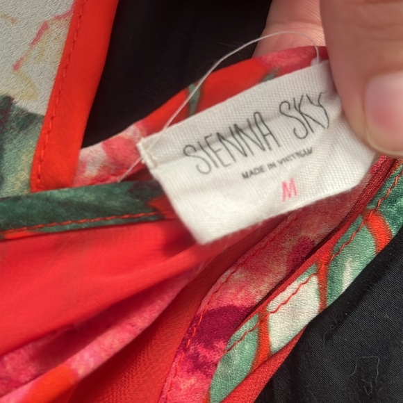 Sienna Sky Floral Spaghetti Strap Blouse - Size Medium - $14 - Picture 2 of 3